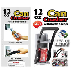 2 IN 1 12oz CAN CRUSHER WITH BOTTLE OPENER (12)
