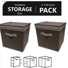 2PK FOLDABLE STORAGE BOXES WITH LIDS (20)