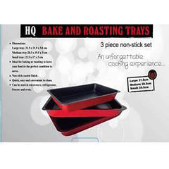 3PCS NON STICK ROAST & BAKING TRAYS SET (15)