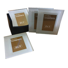 4PCS GLASS PHOTO COASTERS (20)