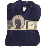 SOLID CORAL FLEECE BATHROBE FOR MEN (20)