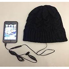 BEANIE HAT WITH BUILT IN HEADPHONES & MIC FOR HAND FREE USAGE (50)