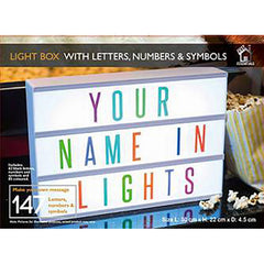 CINEMATIC A4 LIGHT BOX WITH LETTERS, NUMBERS & SYMBOLS (10)