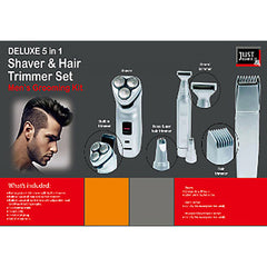 DELUXE 5 IN 1 SHAVER AND TRIMMER MENS GROOMING KIT (24)