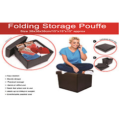 SINGLE SIZE FOLDING STORAGE POUFFE/OTTOMAN (5)