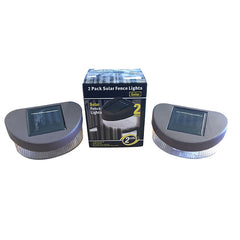 2 PACK SOLAR FENCE LIGHTS (24)