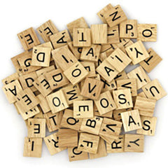 100PCS WOODEN SCRABBLE LETTERS (72)