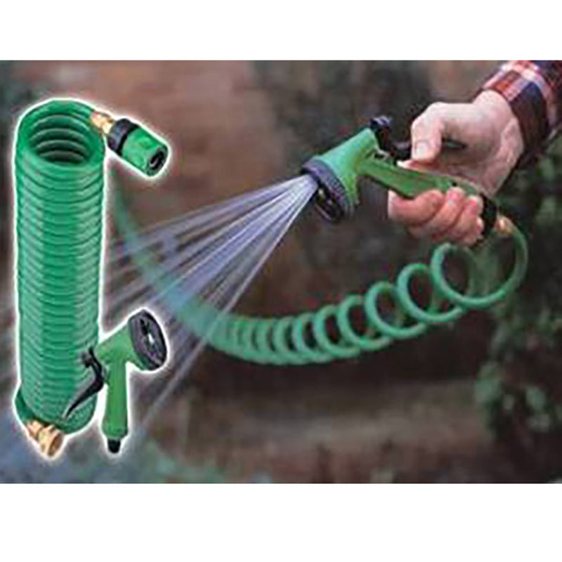 15 METER (50FT) COIL HOSE WITH BRASS FITTINGS (12)