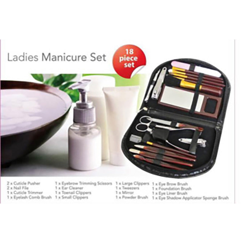 18PCS LADIES MANICURE & MAKE UP SET (48)