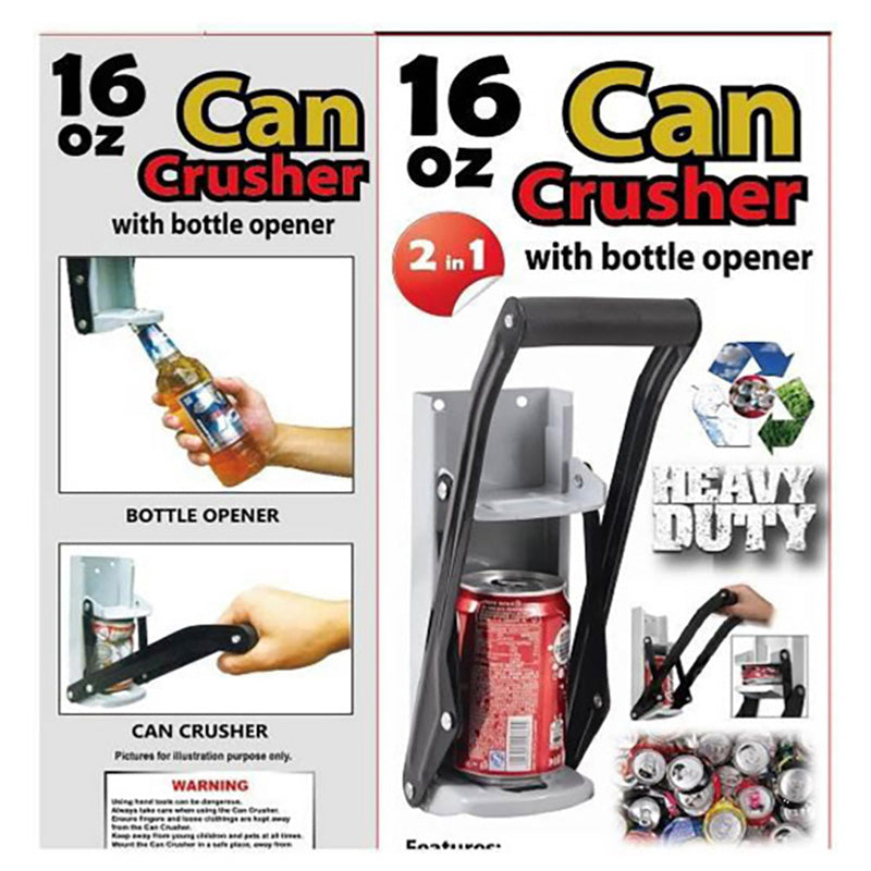 2 IN 1 16oz CAN CRUSHER WITH BOTTLE OPENER (12)