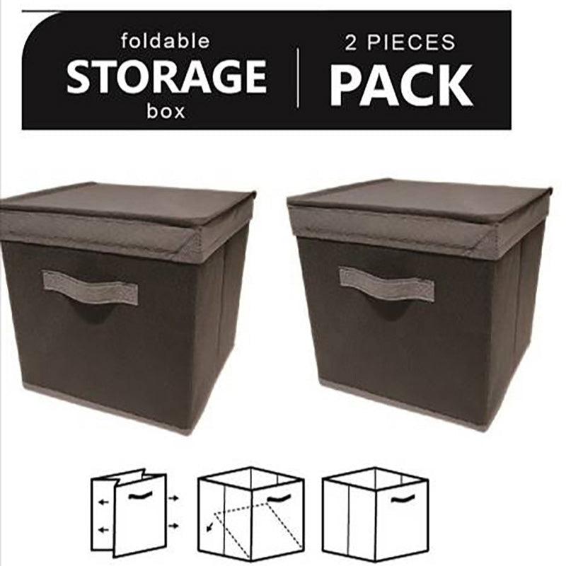 2PK FOLDABLE STORAGE BOXES WITH LIDS (20)