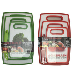 (VEGGIE) 4PC CUTTING BOARD SET (12)