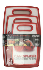 (VEGGIE) 4PC CUTTING BOARD SET (12)