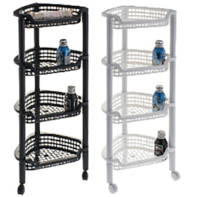 4 TIER MULTI PURPOSE PLASTIC RACK WITH WHEELS (6)