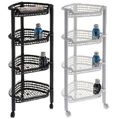 4 TIER MULTI PURPOSE PLASTIC RACK WITH WHEELS (6)
