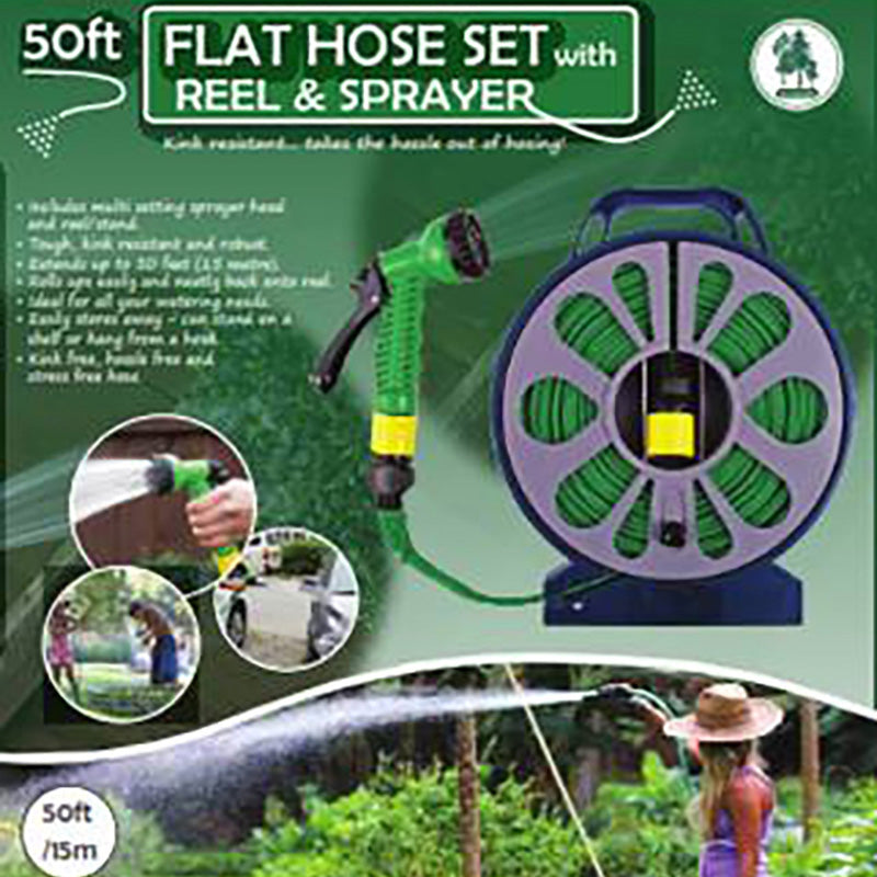 50FT FLAT HOSE WITH REEL & SPRAYER (6)