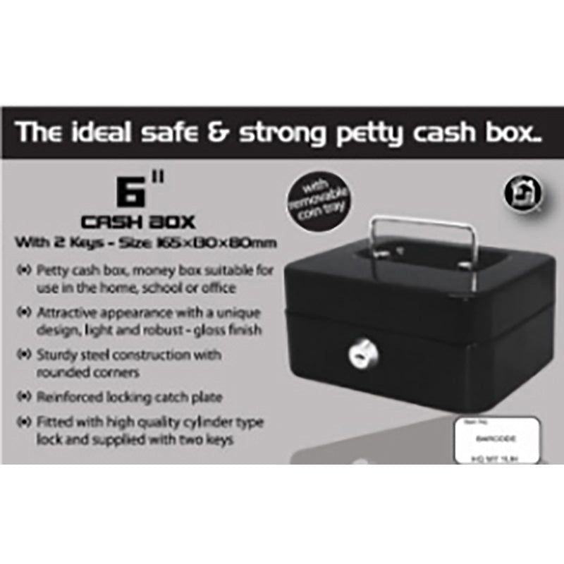 6" CASH BOX - BLACK (16)