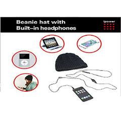 BEANIE HAT WITH BUILT IN HEADPHONES & MIC FOR HAND FREE USAGE (50)