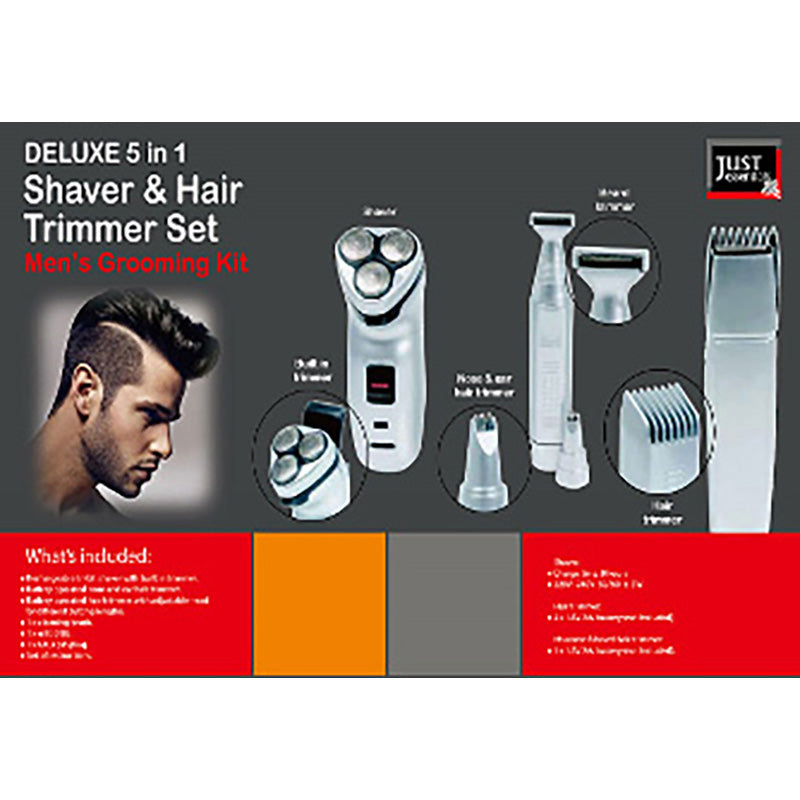 DELUXE 5 IN 1 SHAVER AND TRIMMER MENS GROOMING KIT (24)