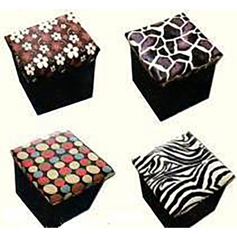 FOLDING PRINTED STORAGE POUFFE/OTTOMAN (12)