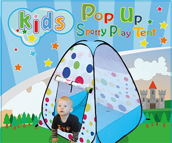 KIDS SPOTTY PLAY TENT - POP UP DESIGN (10)