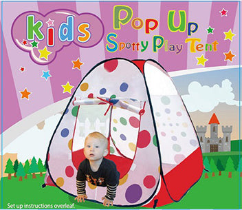 KIDS SPOTTY PLAY TENT - POP UP DESIGN (10)