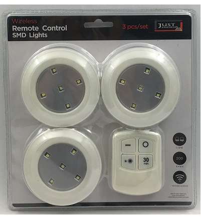 3PCS WIRELESS SMD LIGHTS WITH REMOTE CONTROL SET - 20 SMD (12)