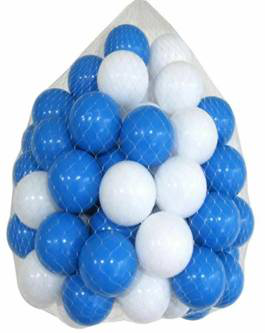 100PCS OF 6CM BLUE-WHITE COLOURED BALLS (5)