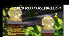 2 PACK SOLAR CRACKLE GLASS LIGHT (24)