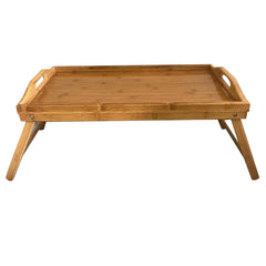 2 IN 1 WOODEN BEDSIDE TABLE TRAY WITH FOLDABLE LEGS (BAMBOO) (10)