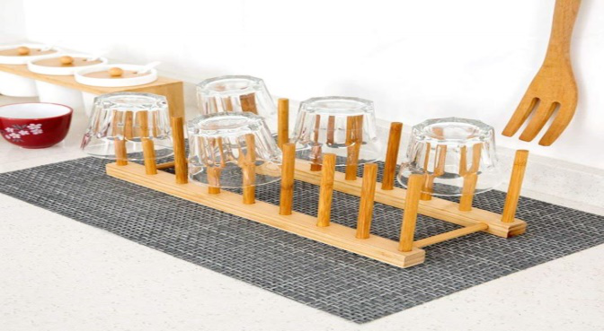BAMBOO DISH RACK (20)