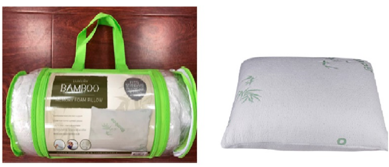 BAMBOO MEMORY FOAM PILLOW - ROLL PACKAGING (10)