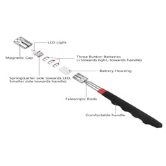 MAGNETIC PICK UP TOOL WITH LED TORCH (48)